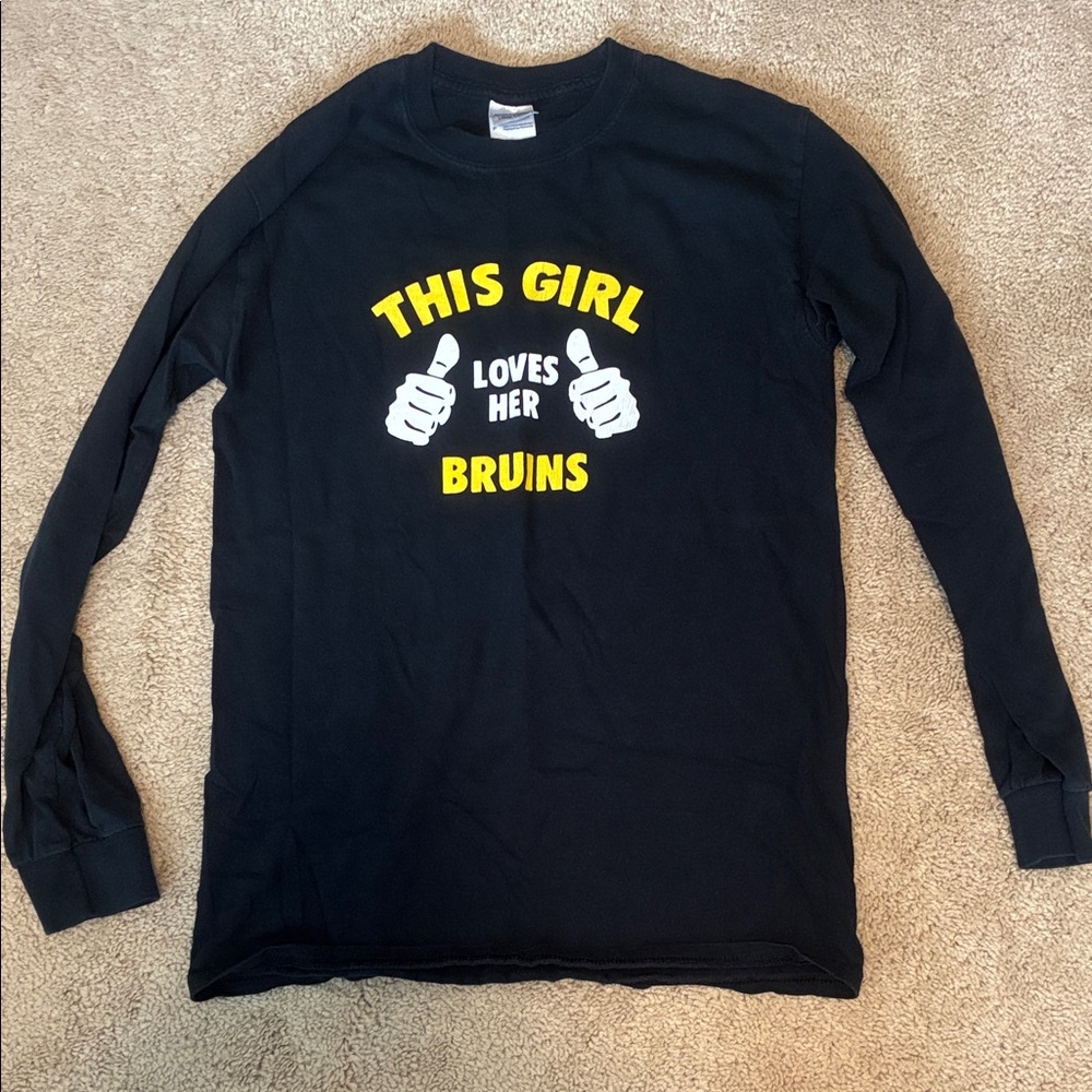 Black Long Sleeve Bruins Shirt